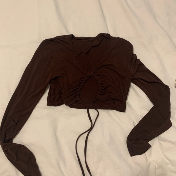 Brown long sleeve crop - Picture 3 of 3